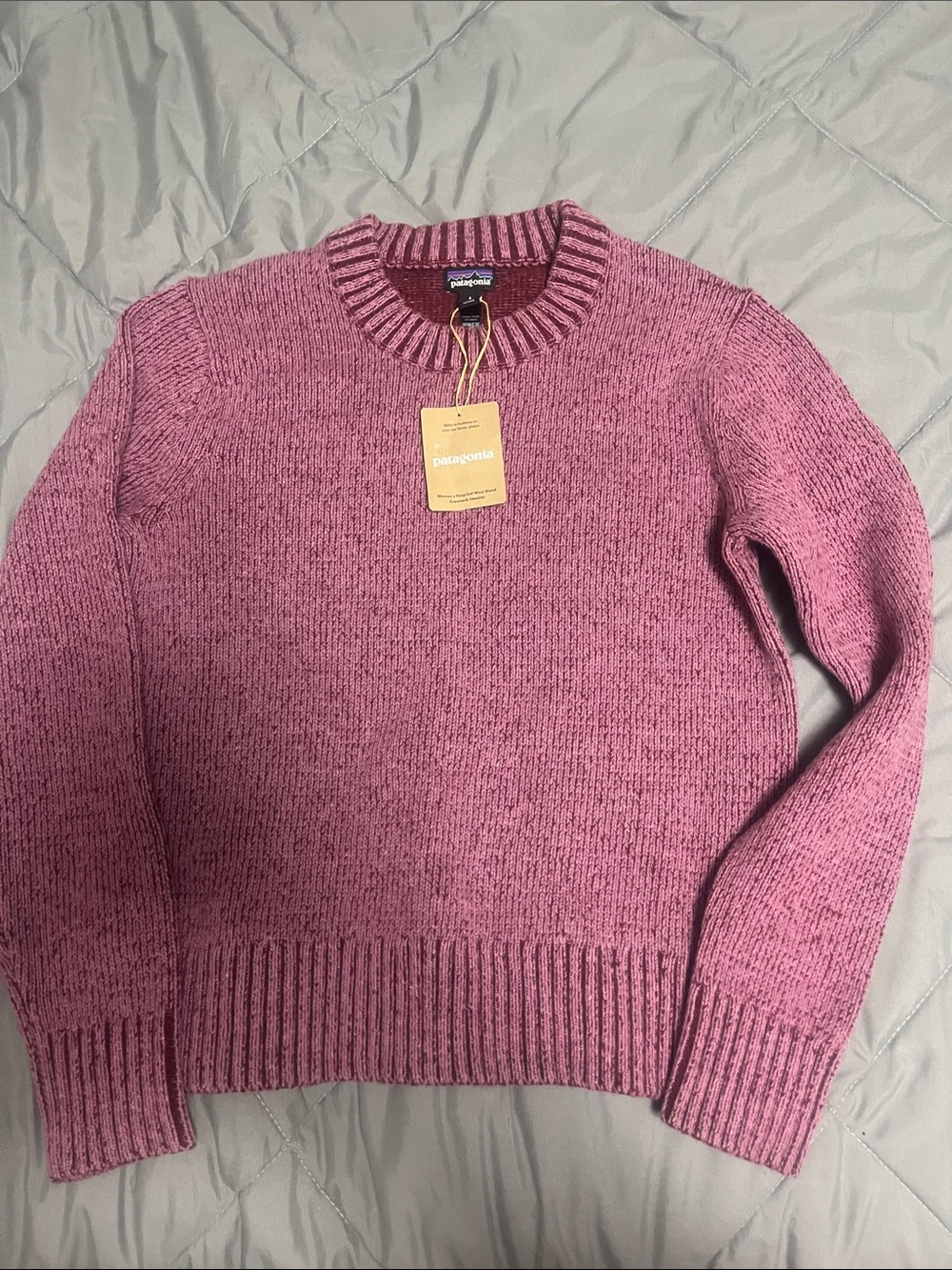 Patagonia Women's wool brisk purple Crewneck Sweater